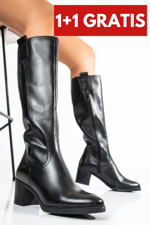 Cizme negre piele naturala ws77b70h06
