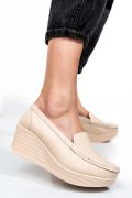 PANTOFI BEJ PIELE NATURALA HSP17-89