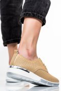 PANTOFI SPORT BEIGE PIELE NATURALA 6SP212