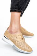 PANTOFI SPORT BEIGE PIELE NATURALA 6SP212