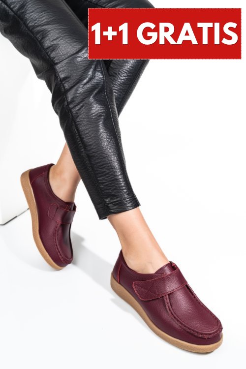 Mocasini wine piele naturala 8sp518