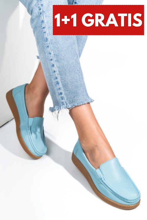 Balerini light blue piele naturala 1sp121