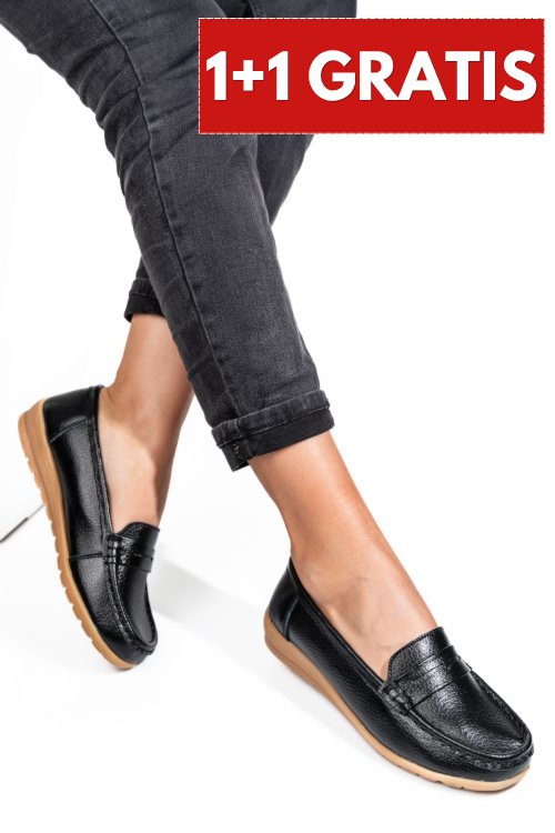 Mocasini negri piele naturala fspz1803