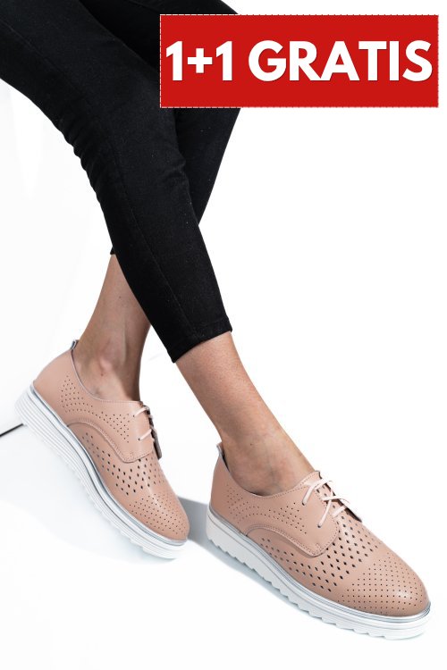 Pantofi pink piele naturala 1sp235