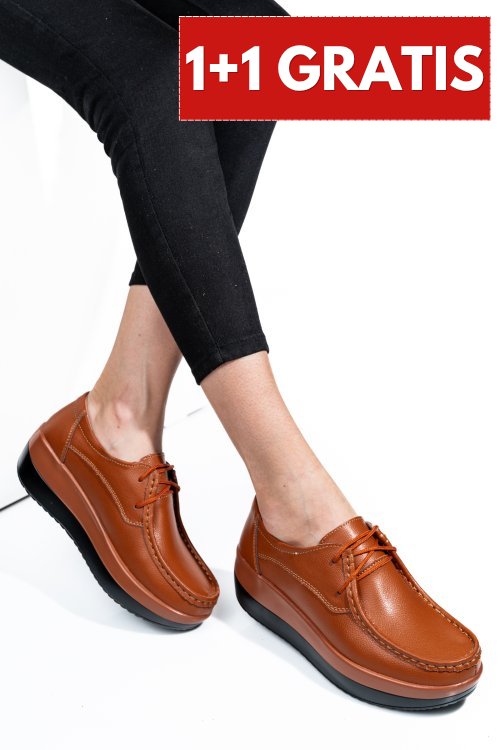 Mocasini camel piele naturala 1sp136