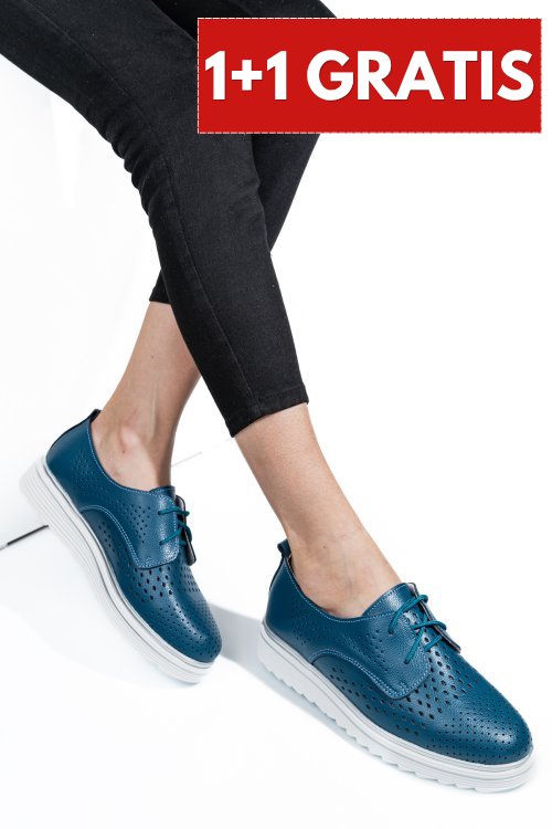 Pantofi light blue piele naturala 1sp235