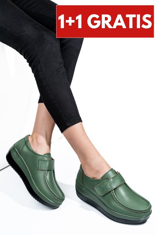 Mocasini green piele naturala 1sp157