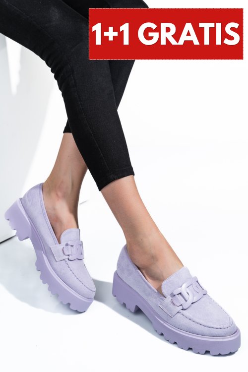 Mocasini purple suede csprl079