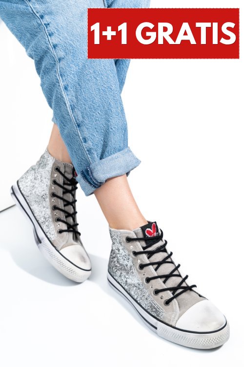 Pantofi sport silver shining sspw72232