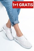 PANTOFI SPORT WHITE PIELE NATURALA 6SP213