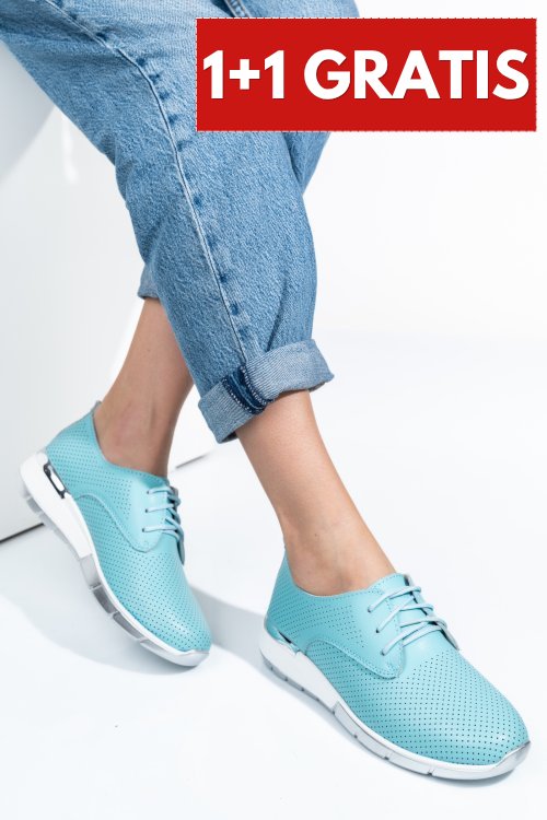 Pantofi sport light blue piele naturala 6sp213
