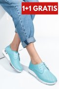 PANTOFI SPORT LIGHT BLUE PIELE NATURALA 6SP213