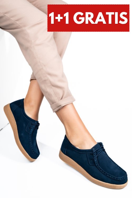 Mocasini navy piele naturala intoarsa 8sp517-1