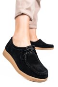MOCASINI BLACK PIELE NATURALA INTOARSA 8SP517-1