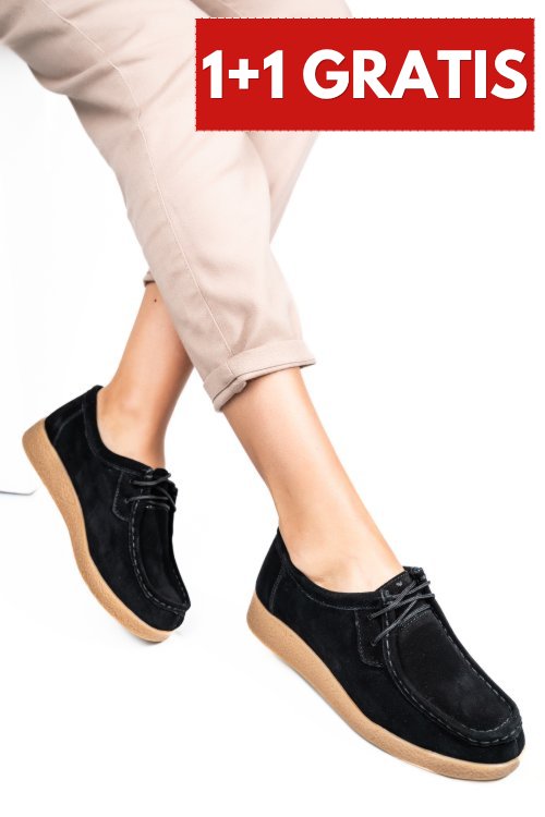 Mocasini black piele naturala intoarsa 8sp517-1