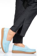 MOCASINI LIGHT BLUE PIELE NATURALA 1SP121-2