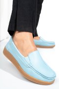 MOCASINI LIGHT BLUE PIELE NATURALA 1SP121-2