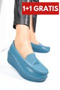 PANTOFI ALBASTRI PIELE NATURALA HSP17-89