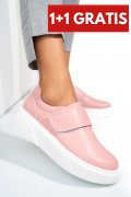 PANTOFI SPORT ROZ PIELE NATURALA ASP76219