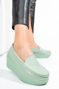 PANTOFI VERDE DESCHIS PIELE NATURALA HSP17-89