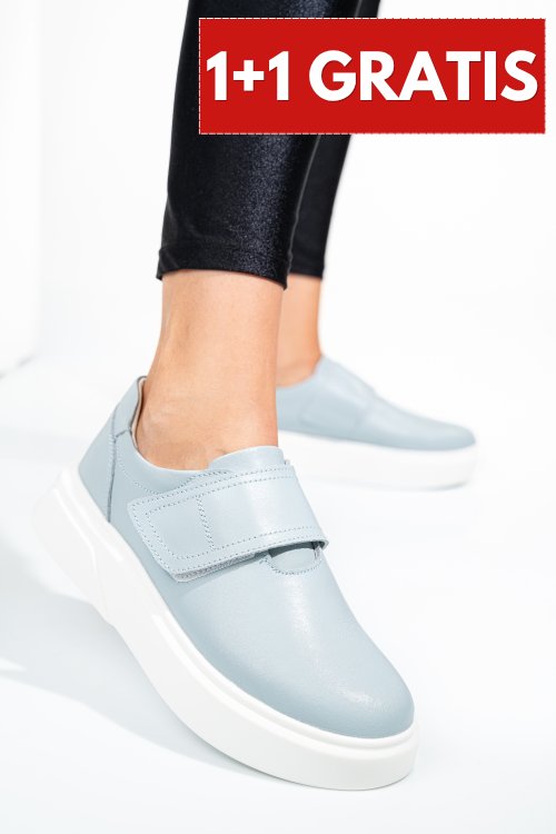 Pantofi sport bleu piele naturala asp76219