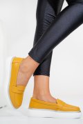 MOCASINI GALBENI PIELE NATURALA ASP2318