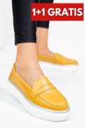 MOCASINI GALBENI PIELE NATURALA ASP2318