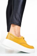 PANTOFI SPORT GALBENI PIELE NATURALA ASP23146