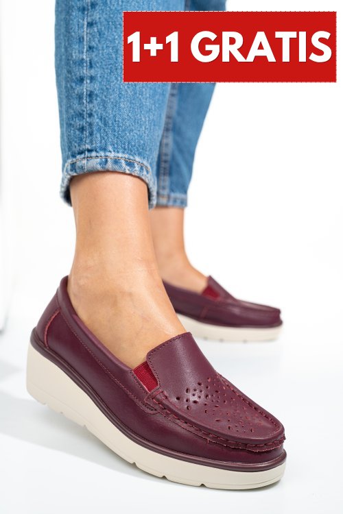Pantofi visinii piele naturala 3sp107