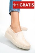 PANTOFI BEJ PIELE NATURALA 3SP109