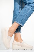 PANTOFI BEJ PIELE NATURALA 3SP109