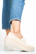 PANTOFI BEJ PIELE NATURALA 3SP109