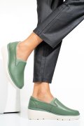 PANTOFI VERZI PIELE NATURALA 3SP109