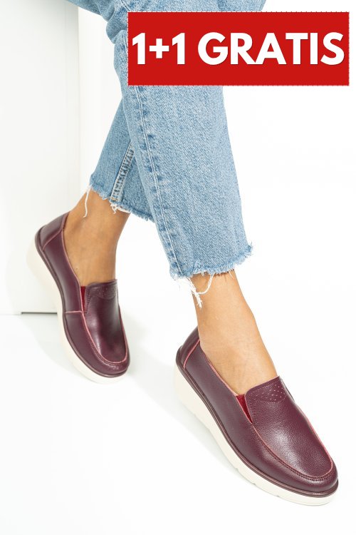 Mocasini visinii piele naturala 3sp106