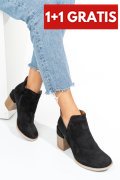 BOTINE BLACK SUEDE ASP5703