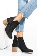 BOTINE BLACK SUEDE ASP5703