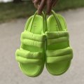 Sandale Dama cu Platforma Verzi din Textil Jaka