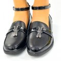 Pantofi Casual Dama Negri din Piele Ecologica Lofires