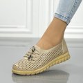 Pantofi Casual Dama Bej din Piele Ecologica Ralyn