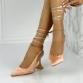 Pantofi Dama Stiletto Champagne din Satin Rasheda