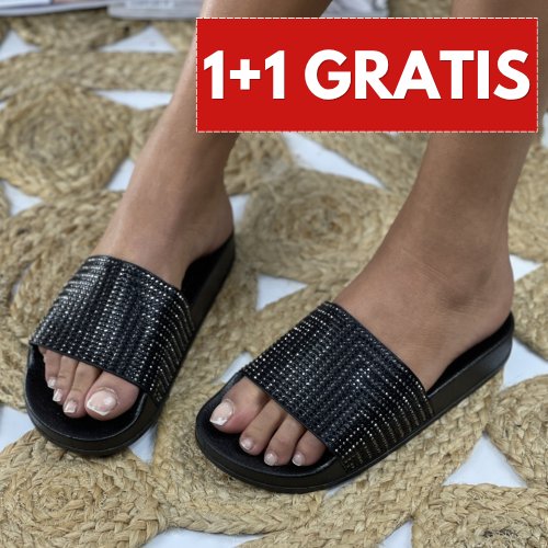Papuci negri din silicon sera
