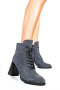 BOTINE GRI PIELE NATURALA INTOARSA TSPN6306-2