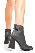 BOTINE GRI PIELE NATURALA TSPN63081