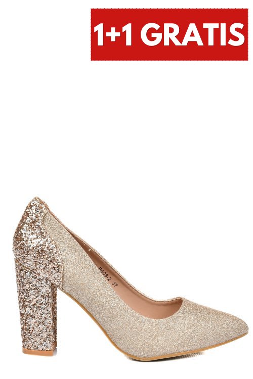 Pantofi gold glitter bsp608-2