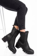 GHETE DAMA DE IARNA PIELE NATURALA BLACK NABUK 8S77799