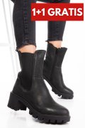 GHETE DAMA DE IARNA PIELE NATURALA BLACK NABUK 8S77799