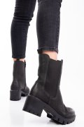 GHETE DAMA DE IARNA PIELE NATURALA BLACK NABUK 8S77799