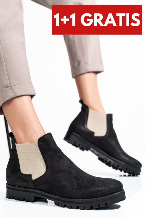 Ghete dama piele naturala bleumarin 46-673-130