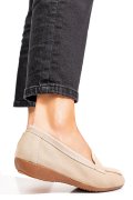 MOCASINI BEJ PIELE NATURALA INTOARSA FSP003634