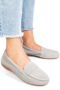 MOCASINI GRI PIELE NATURALA INTOARSA FSP003634